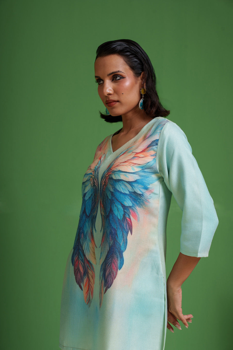 Fearless Rainbow Pankh Co-ord Set