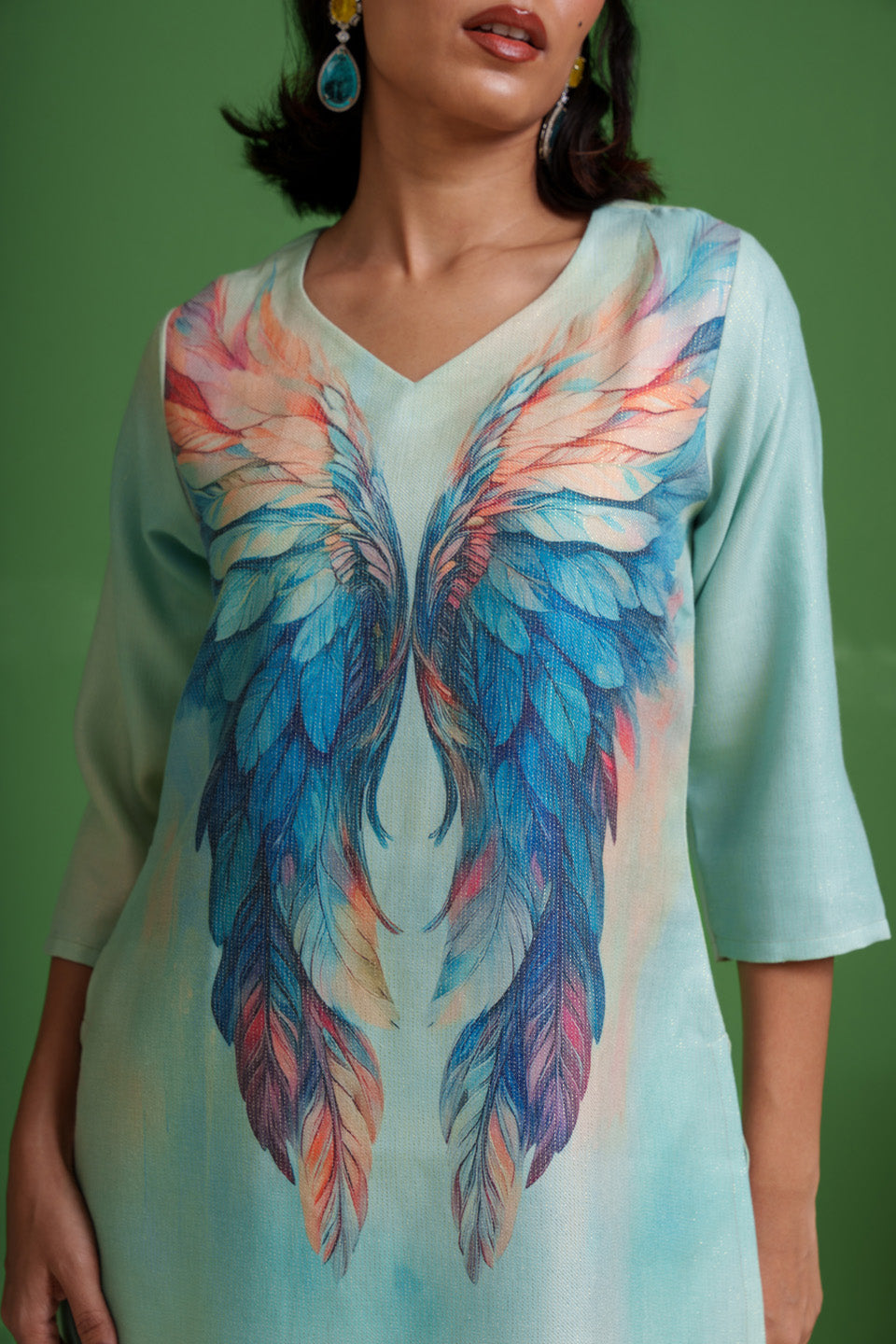 Fearless Rainbow Pankh Co-ord Set