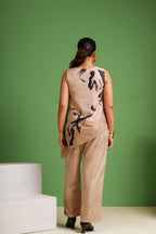 Canvas Asymmetric Abstract Motion Co-ord Set