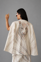 White Tiger Blazer & Pencil Skirt Set