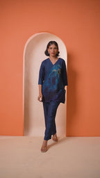 Blue Moonlit Roar Leo Co-ord Set