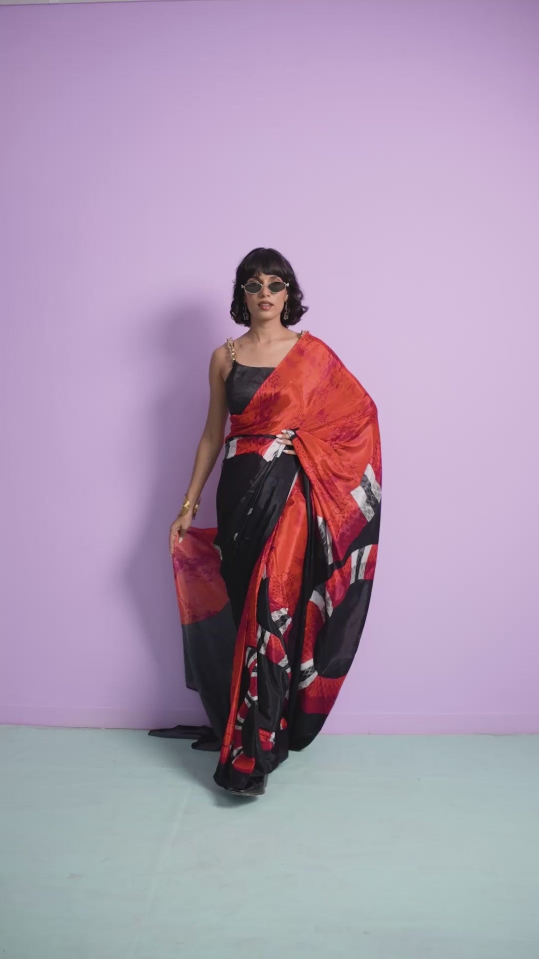 Crimson Rouge Venom Flame Saree