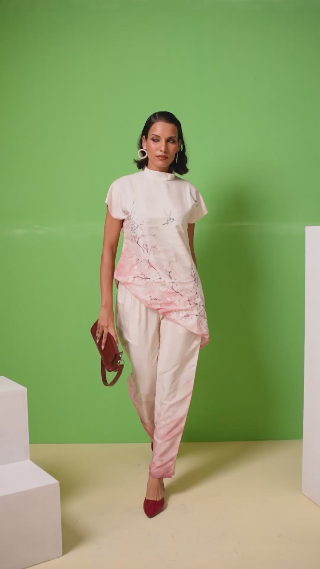 Blush Cherry Blossom Flight Co-ord Set