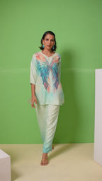 Fearless Rainbow Pankh Co-ord Set