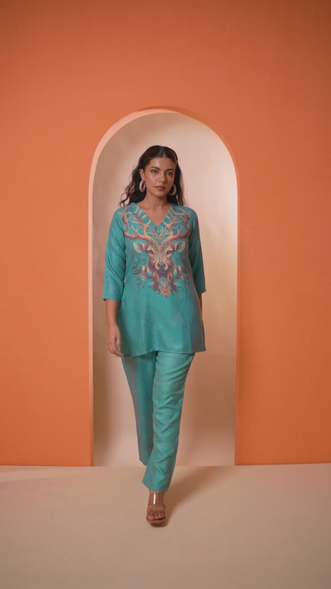 Deer-O-Deer in the Oceanic Sky Co-ord Set