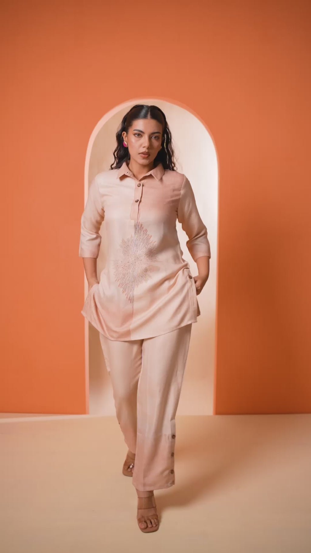 Bold Brown Ice Berg Co-ord Set