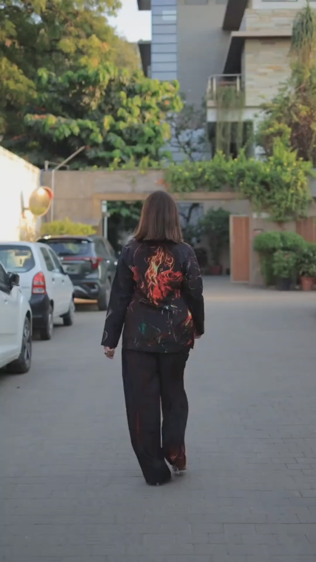 Fire Flame Black blazer